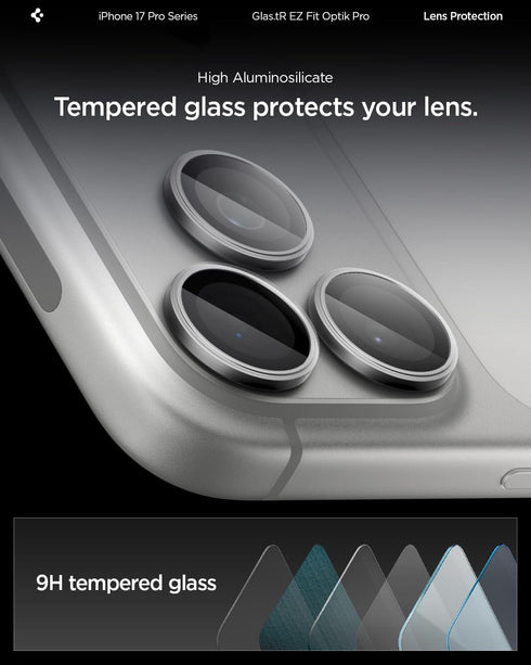 Spigen iPhone 17 Pro MAX Camera Lens Screen Protector GLAStR EZ Fit Optik PRO